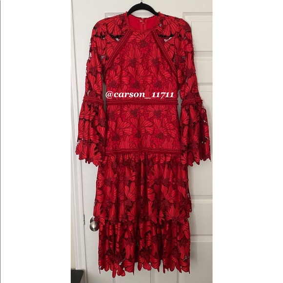NWT Runway Alexis Defina Lace Tiered Dress S - Picture 5 of 13